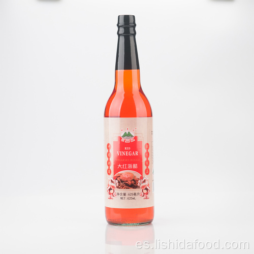 Botella de vidrio de 625 ml vinagre rojo